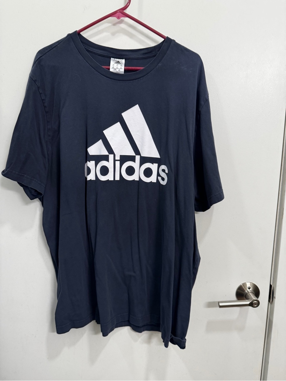 adidas Navy Blue Tee with White Logo